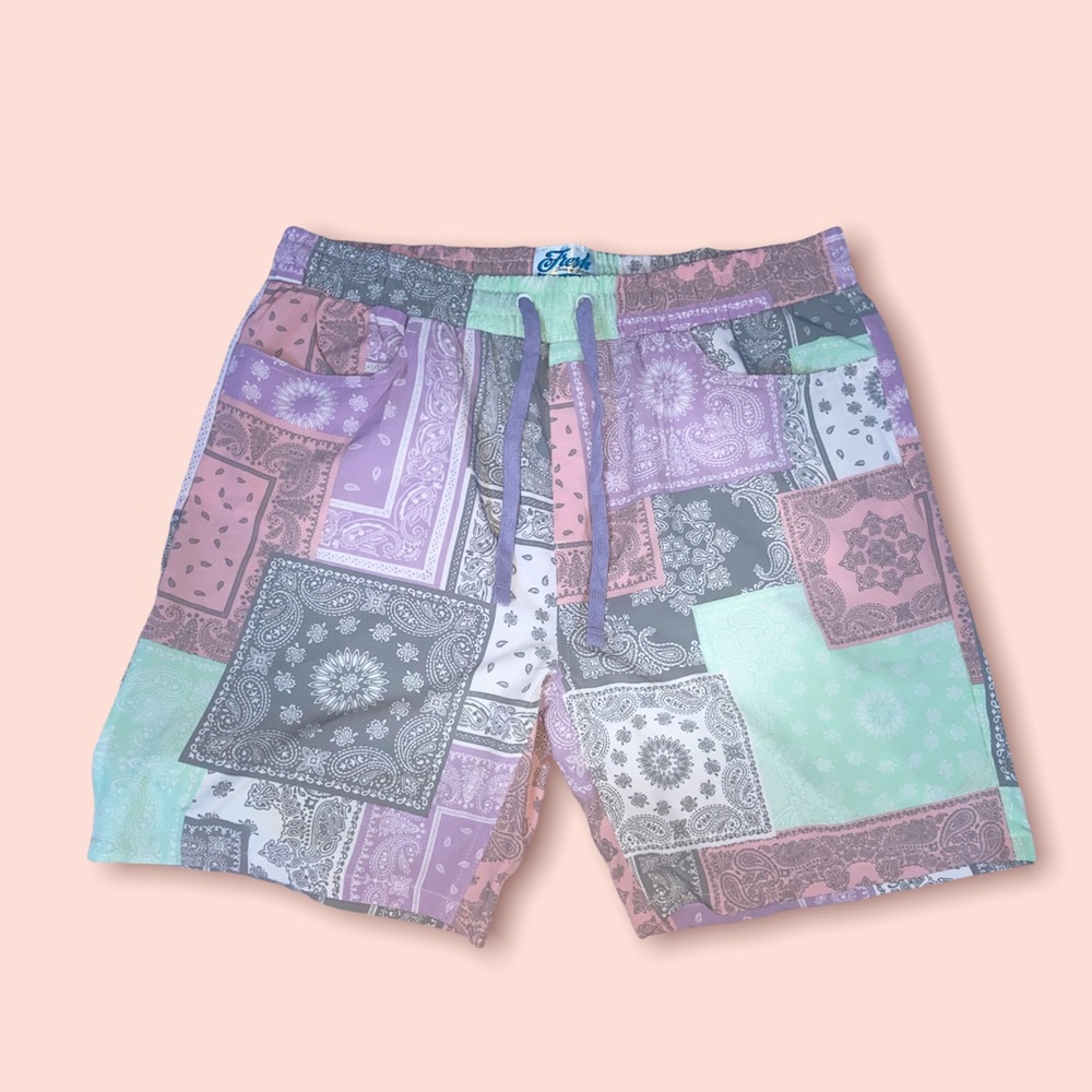 Bandana Print male shorts